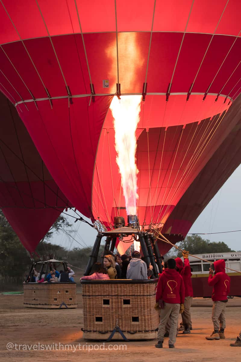 Hot Air Balloon Inflating
