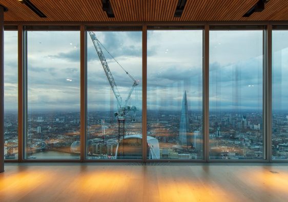 A panoramic view over London from one of the best viewing galleries in London
