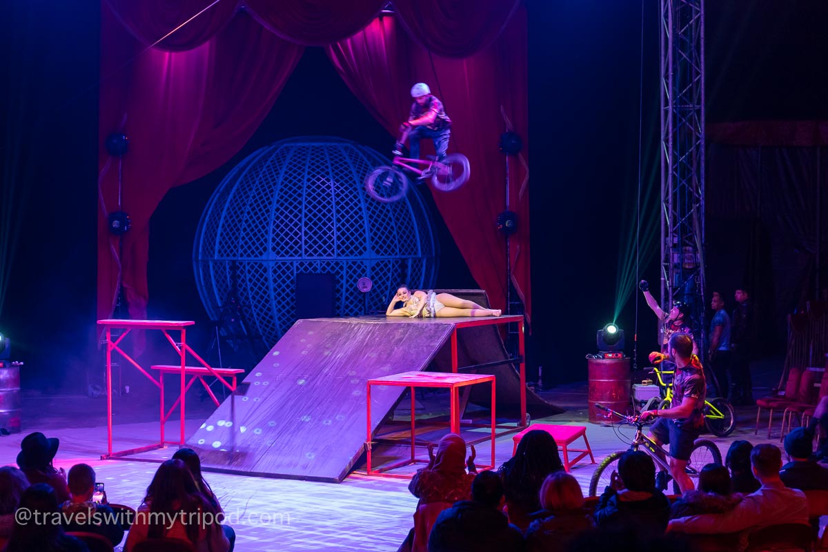 Daredevil stunts at Cirque Berserk at Winter Wonderland