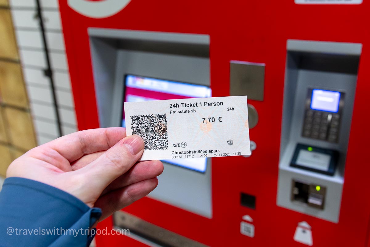 24 hour travel card for Cologne underground train