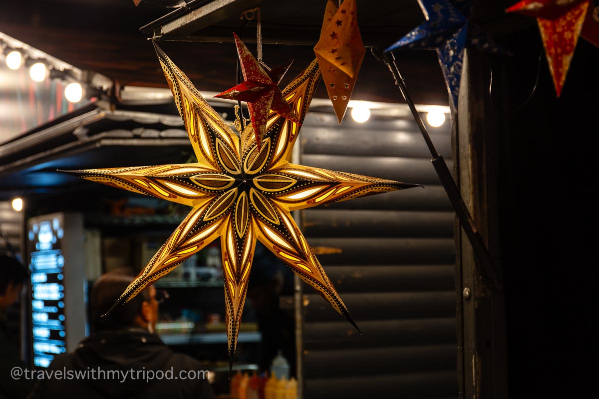 Decorations at Southbank Christmas market Decorations at Southbank Christmas market