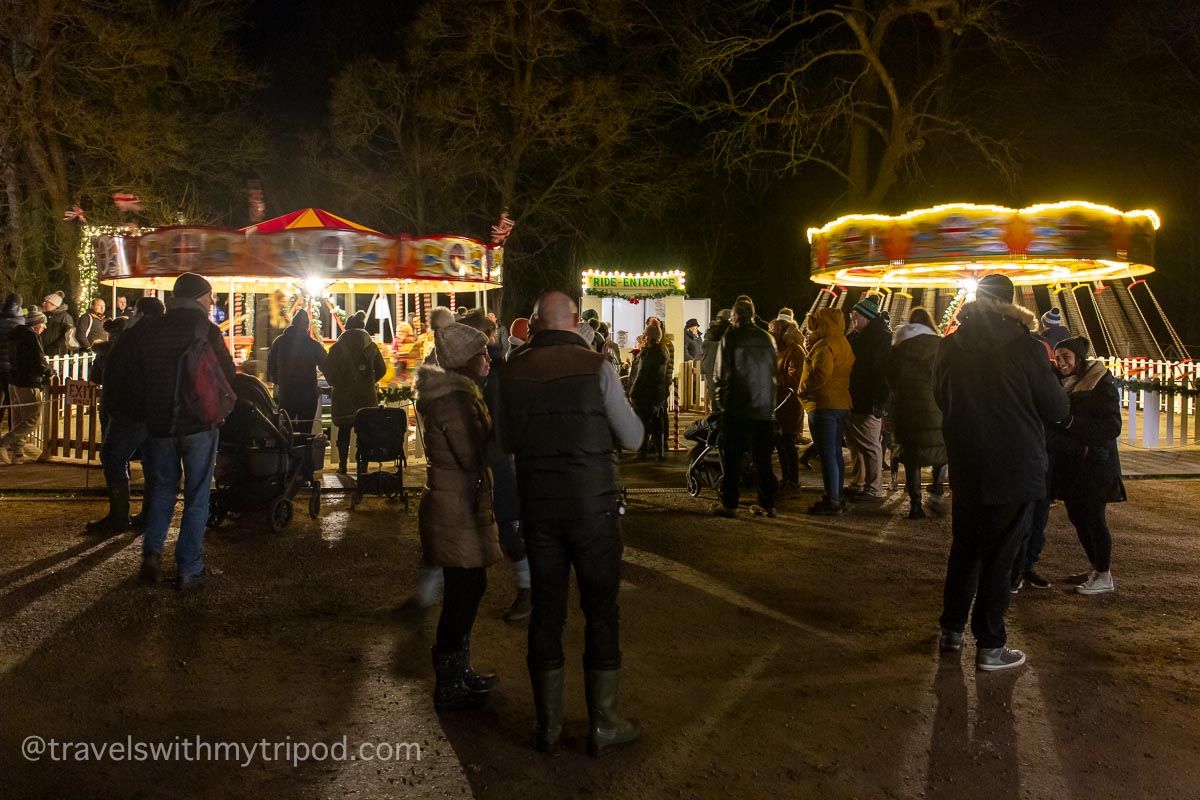 The fairground at Christmas at Wimpole