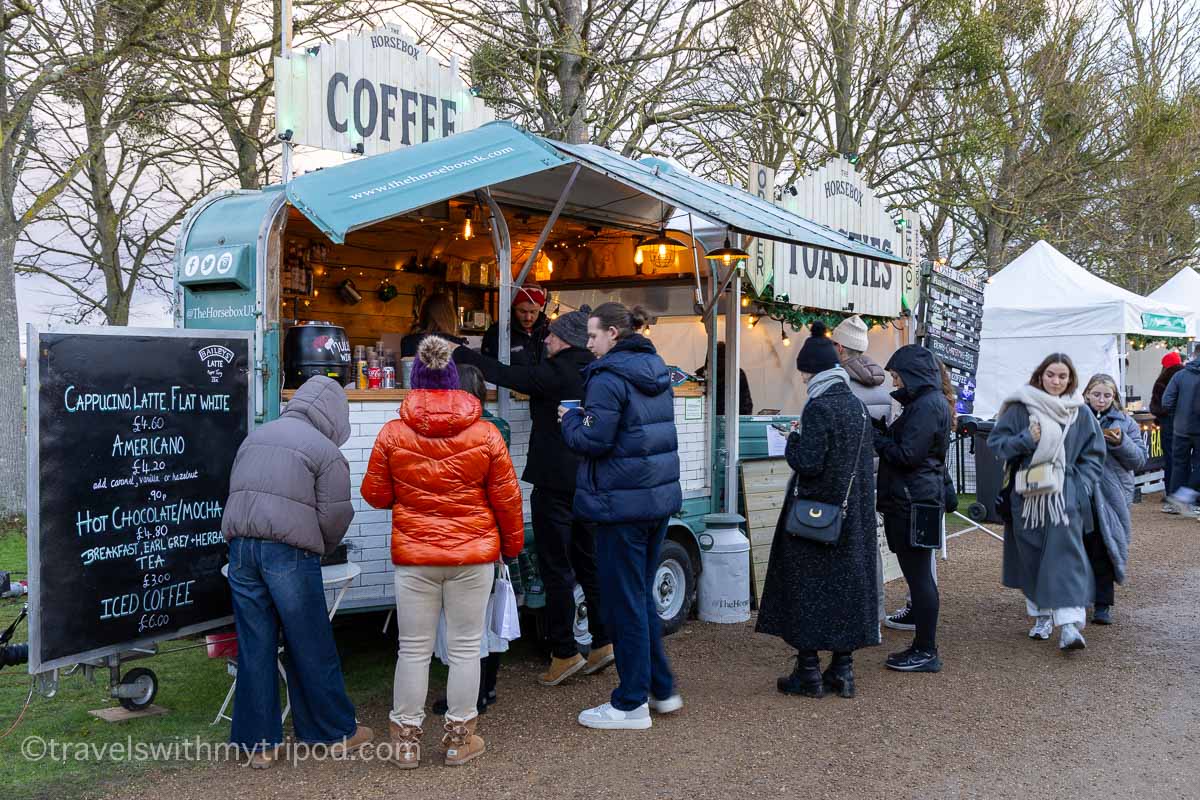 Food and drink stalls at Festive Fayre