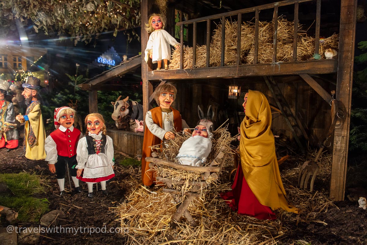 Nativity scene at a Christmas market in Cologne