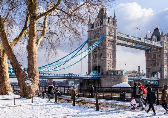 Tower Bridge in the snow